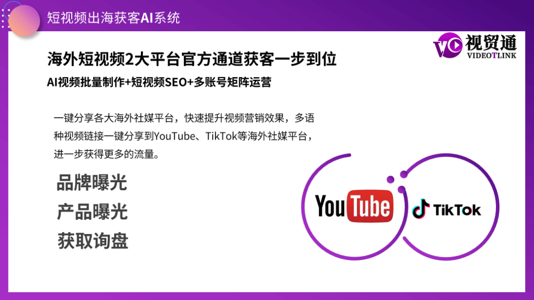 視貿(mào)通短視頻出海獲客AI系統(tǒng)
