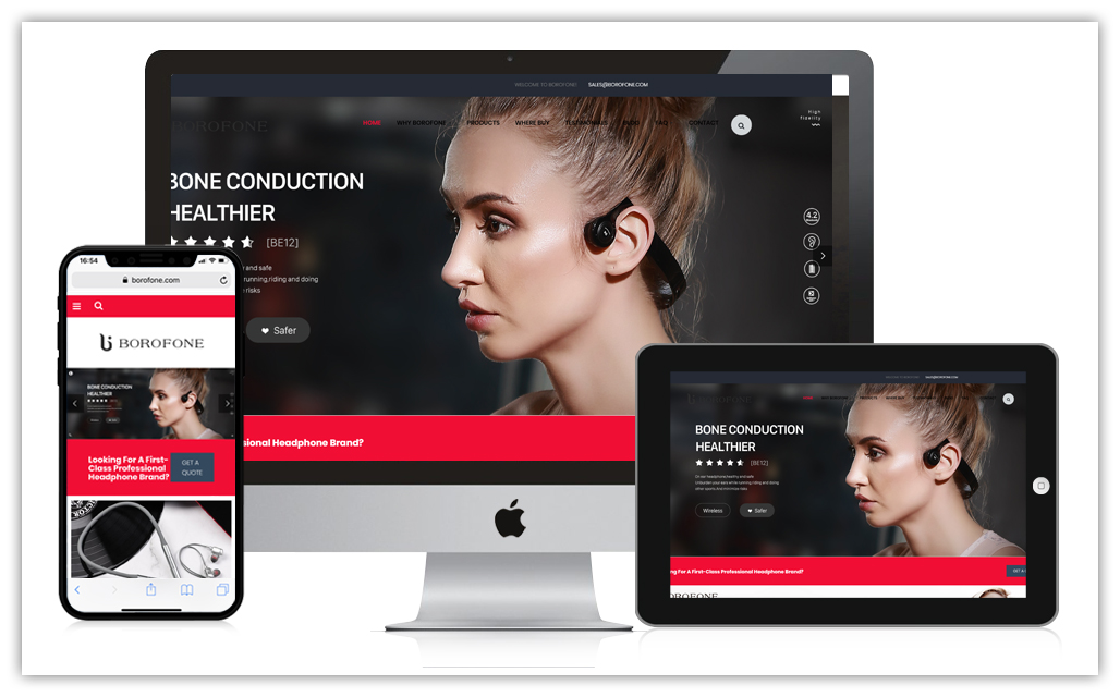 響應(yīng)式藍(lán)牙音響網(wǎng)站建設(shè)